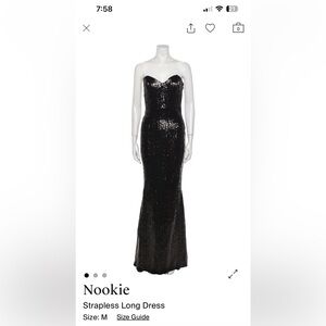 Nookie: Elegant Black Sequin maxi Gown